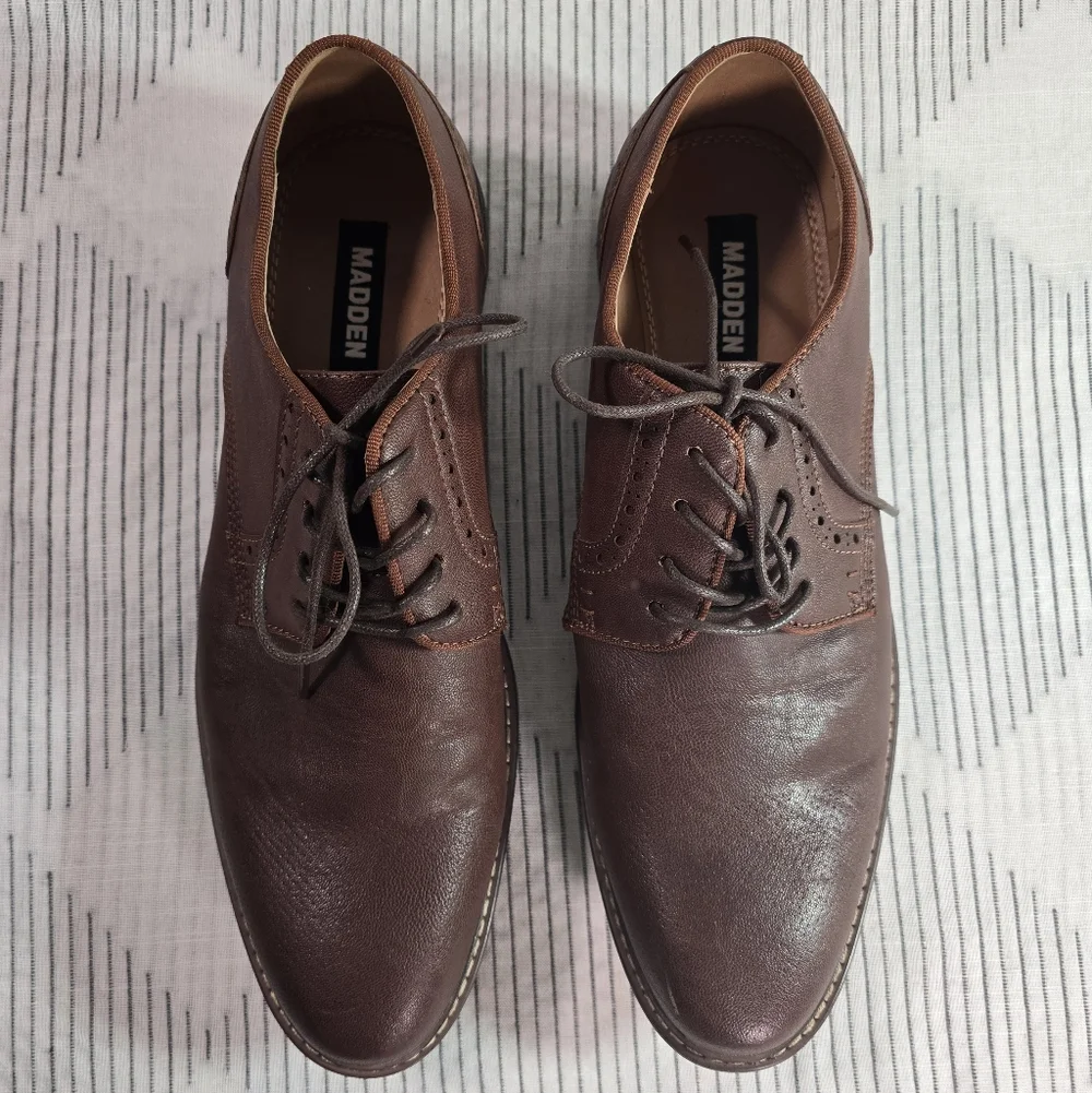 Madden Men's Yahoo Oxford Dress Shoes Brown Men's Size 10.5